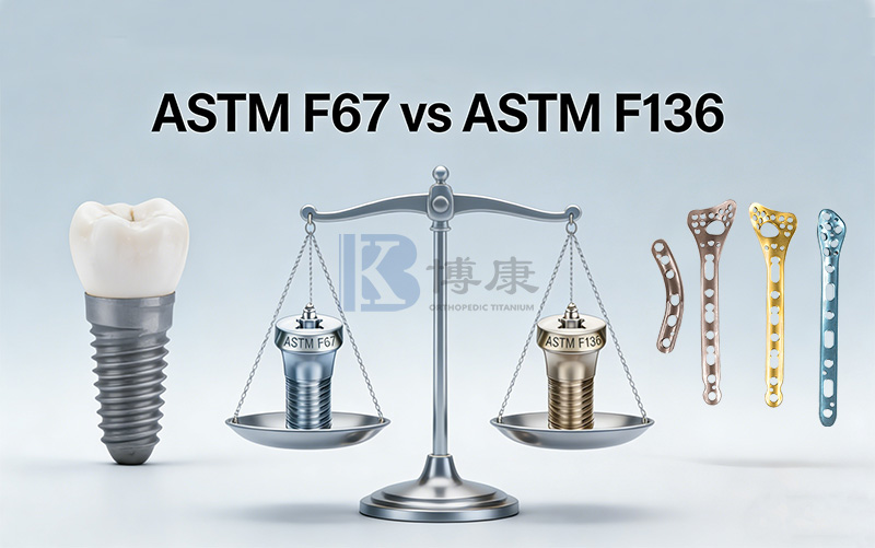 ASTM F67 در مقابل ASTM F136: راهنمای جامع مواد تیتانیوم پزشکی